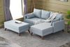 Eckschlafsofa, 'Bella', 85 x 140 x 205, Blau Bild 2