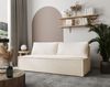 Sofa Designersofa EMMA 3-Sitzer mit Schlaffunktion in Stoff Zoom Creme Bild 2