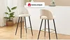 Vente-unique - FINCHY Barhocker SamtStoff Beige - B 50 cm x H 100 cm x L 48 cm Bild 2
