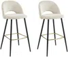 Vente-unique - FINCHY Barhocker SamtStoff Beige - B 50 cm x H 100 cm x L 48 cm Bild 3