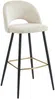 Vente-unique - FINCHY Barhocker SamtStoff Beige - B 50 cm x H 100 cm x L 48 cm Bild 5