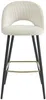 Vente-unique - FINCHY Barhocker SamtStoff Beige - B 50 cm x H 100 cm x L 48 cm Bild 4