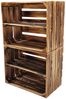 Obstkisten Geflammt mit Zwischenboden Lang 50x40x30cm 6er SET Bild 2