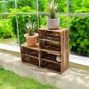 Obstkisten Geflammt mit Zwischenboden Lang 50x40x30cm 6er SET Bild 4
