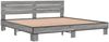 vidaXL Bettgestell Grau Sonoma 200x200 cm Holzwerkstoff und Metall 3280130 Bild 3