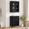 vidaXL Highboard Schwarz Eichen-Optik 69,5 x 34 x 180 cm Holzwerkstoff 3403582 Bild 4