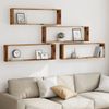 vidaXL Würfel-Wandregale 4 Stk. Altholz-Optik 100x15x30 Holzwerkstoff 856583 Bild 3