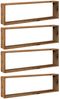 vidaXL Würfel-Wandregale 4 Stk. Altholz-Optik 100x15x30 Holzwerkstoff 856583 Bild 2