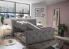 Boxspringbett >Villano< Liegefläche 180x200cm, GEL-Topper, Dark Grey - 231x203x114 (LxBxH) Bild 3