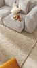 Wollteppich - Filzkugel - Mosaik 150 x 80 cm - beige Bild 3
