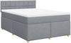 vidaXL Boxspringbett mit Matratze Hellgrau 140x190 cm Stoff 3288975 Bild 3
