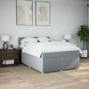 vidaXL Boxspringbett mit Matratze Hellgrau 140x190 cm Stoff 3288975 Bild 4