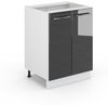 Midischrank Fame-Line Anthrazit Hochglanz 60 x 82 cm ohne Arbeitsplatte Vicco Bild 4