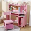 Kinderschreibtisch Holz Kinder Schreibtisch Stuhl Rosa Wein Multifunktional Bild 2