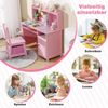 Kinderschreibtisch Holz Kinder Schreibtisch Stuhl Rosa Wein Multifunktional Bild 5