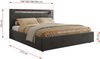 Polsterbett GOLD 5 CLASSIC 180 x 200 cm mit LED-Beleuchtung & Bettkasten, Doppelbett inkl. Lattenrost, Metall-Lift-System & Stauraum, Foam Matratze - Dunkelgrau Velvet - MIRO LUX Bild 4