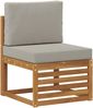 vidaXL Ecksofa Set mit Kissen 5 pcs Natürlich und Hellgrau 3384767 Bild 3