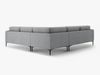 Micadoni Ecksofa Bemy 5-Sitzer Samt Grau Bild 3