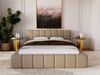 GRAINGOLD Alicante Polsterbett 180x200, Doppelbett mit Bettkasten und Kopfteil, Bouclé-Stoff, Braun Bild 3