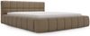 GRAINGOLD Alicante Polsterbett 180x200, Doppelbett mit Bettkasten und Kopfteil, Bouclé-Stoff, Braun Bild 2