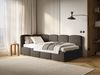 Selsey 'Cloudy' Jugendbett 120 cm, Bettkasten, Bouclé, Kopfteil links, Braun Bild 3