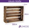 CHICCIE 2 Set Holzregal Schmalhanz - Geflammt 1x langes Regal Bild 5