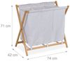Klappbarer Wäschekorb mit 3 Fächern Bild 4