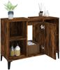 vidaXL Waschbeckenunterschrank Räuchereiche 80x33x60 cm Holzwerkstoff 821297 Bild 5
