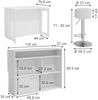 Bartisch-Set Dominic Weiß 116 x 37 cm mit 2 Barhockern Vicco Bild 3