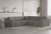 Ecksofa Designersofa CELES PREMIUM Stoff Ascot Bukla Taupe Seite Universal Bild 5