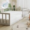 Bodenbett aus Metall Minno Weiß 120x200 mit Matratze Vitalispa Bild 4