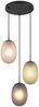 LED Pendelleuchte 3-flammig mit farbigen ovalen Glasschirmen, Ø 43cm Bild 2