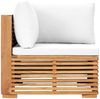 vidaXL Garten-Ecksofa mit Cremeweißer Auflage Massivholz Teak 49375 Bild 3