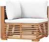 vidaXL Garten-Ecksofa mit Cremeweißer Auflage Massivholz Teak 49375 Bild 2