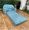 FORTISLINE Kindersofa Kindersofa Rosalia Ausklappbares Sofa aus Cord mit Verlängerung Bild 2