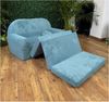 FORTISLINE Kindersofa Kindersofa Rosalia Ausklappbares Sofa aus Cord mit Verlängerung Bild 3