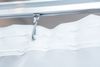 Textil Duschvorhang weiss 240x200 cm mit Gardinenband und Haken Gardine Fenstervorhang Bild 2