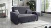 Wohnero24 Lirena 2 Schlafsofa 136x95 cm mit Bettfunktion 113x195 cm – 2-Sitzer Cord Sofa ausziehbar mit Bettkasten, kleines Schlafsofa für Wohnzimmer - Dunkelgrau Bild 2