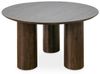 IDIMEX Couchtisch ESTER, Beistelltisch 70 cm mit zylinderförmigen Standfüßen Dunkelbraun Bild 4
