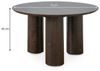 IDIMEX Couchtisch ESTER, Beistelltisch 70 cm mit zylinderförmigen Standfüßen Dunkelbraun Bild 3