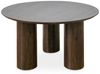 IDIMEX Couchtisch ESTER, Beistelltisch 70 cm mit zylinderförmigen Standfüßen Dunkelbraun Bild 2