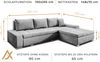 AX LIVING Eckcouch mit Bettfunktion Tunceli Anthrazit - 297 cm breit Bild 4