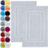 2er Pack Badvorleger Badematte | Premium Qualität | 100% Baumwolle | 50x80 cm | Duschvorleger Duschmatte Doppelpack | Farbe: Natur/Creme Bild 4