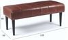 Bank Benea aus Leder und Mangoholz - 120 cm, Braun Bild 4