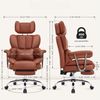 Intimate WM Heart Chefsessel Ergonomischer Bürostuhl, Höhenverstellbar Schreibtischstuhl (Gaming Stuhl mit dickem Kissen), PU-Leder Drehstuhl mit Kopfstützte und Fußstütze Bild 4