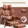 Intimate WM Heart Chefsessel Ergonomischer Bürostuhl, Höhenverstellbar Schreibtischstuhl (Gaming Stuhl mit dickem Kissen), PU-Leder Drehstuhl mit Kopfstützte und Fußstütze Bild 3