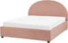 Bett mit Stauraum VAUCLUSE 140 x 200 cm Bouclé Pastellrosa Bild 5