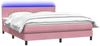 vidaXL Boxspringbett mit Matratze & LED Rosa 180x210 cm Samt 3317090 Bild 3