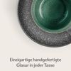 Cosumy Cappuccinotasse Espressotassen mit Untertassen 4er Set - 90 ml Keramik Grün, 8-tlg, Keramik, Warm Bild 3