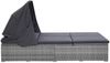 vidaXL 2-Personen-Sonnenliege mit Auflage Poly Rattan Grau 310236 Bild 3